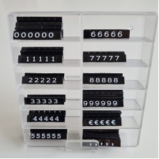 Prijscassette vitrine 6mm zwart-wit 